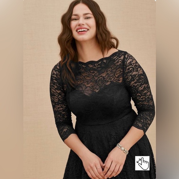 Size 20 Torrid Midi Lace Dress - Picture 2 of 7